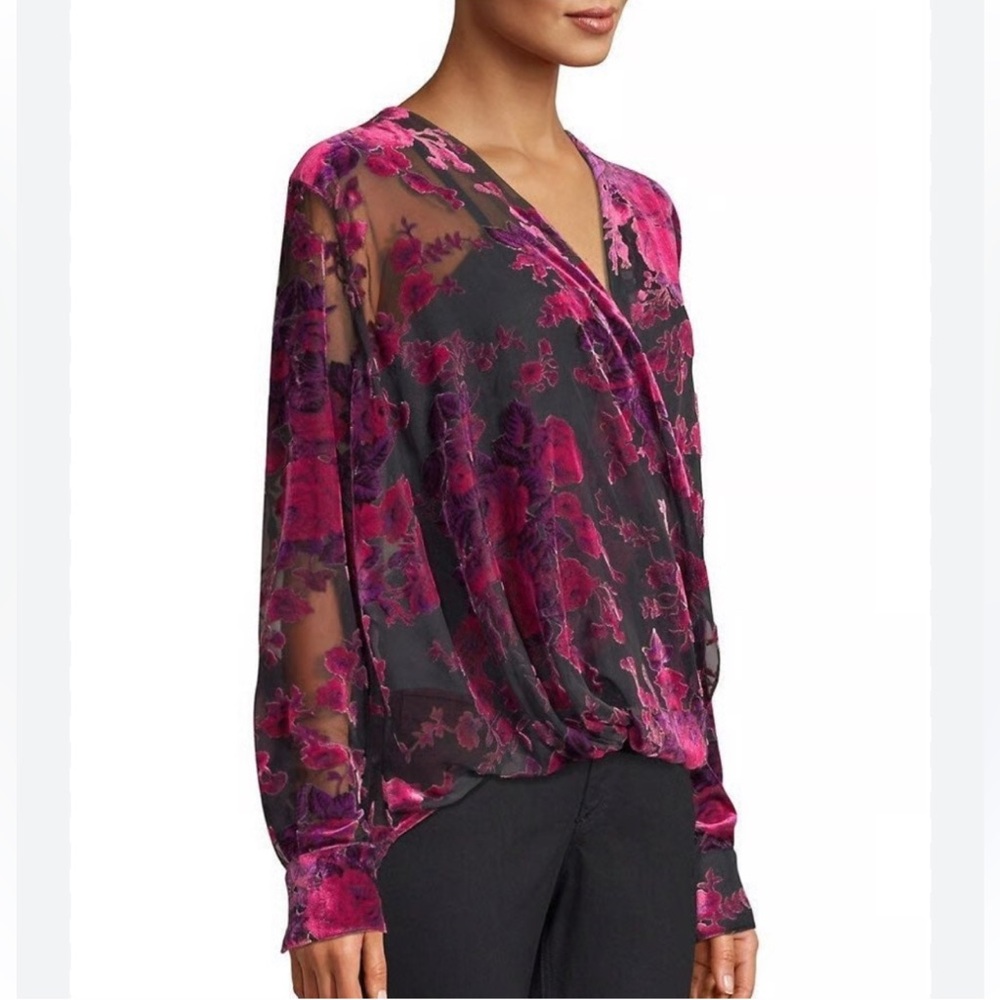 Likely Willow Burnout Adrianna Blouse Relaxed Fit NEW